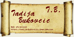 Tadija Bukovčić vizit kartica